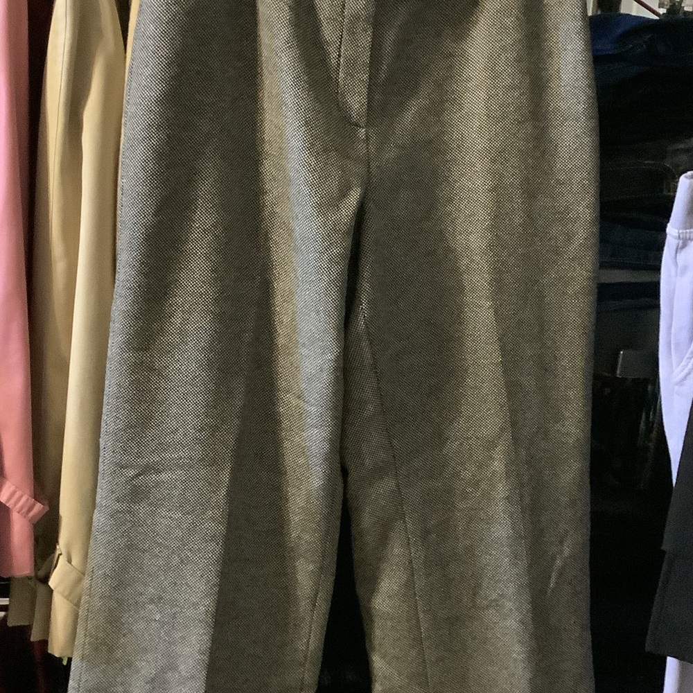 LOFT Black and White 100% wool Pants